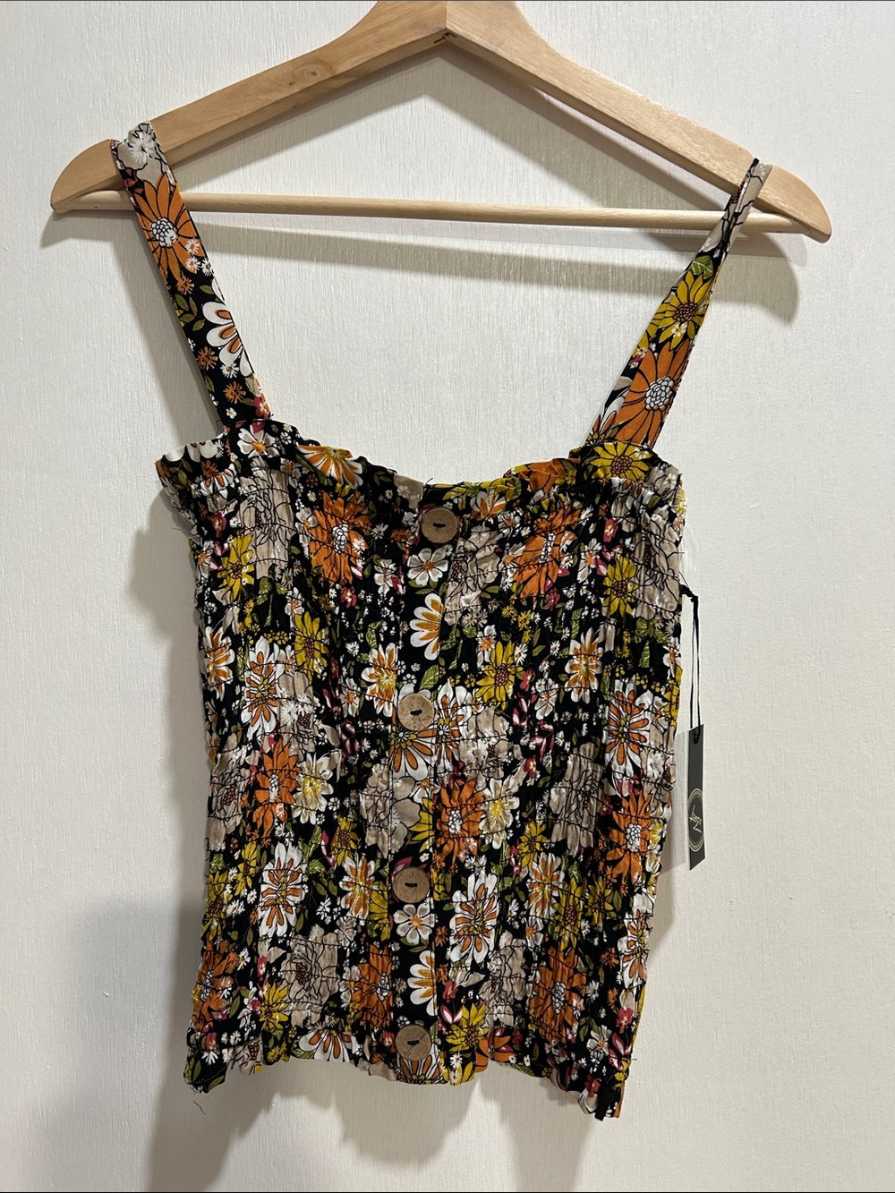 Liberty Women's Tank Keyhole Cropped
Top Floral Strength Sz Small New